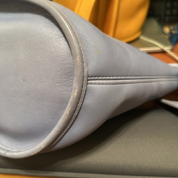 VINTAGE COACH MAGGIE DUFFLE CROSSBODY BAG PERIWINKLE BLUE 9019 USA - Picture 9 of 16